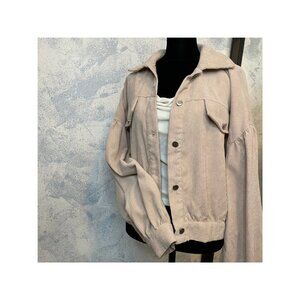 Shein Ivory Corduroy Jacket size L